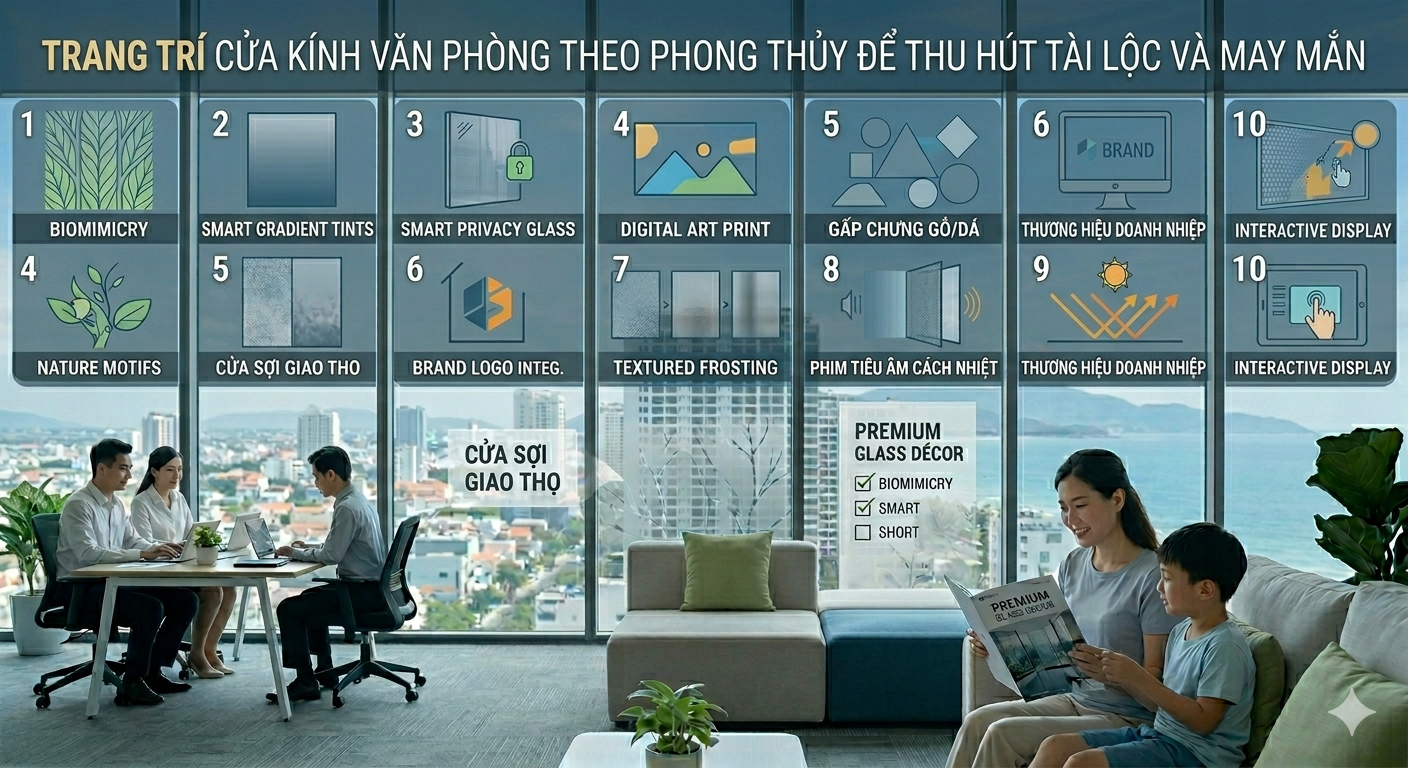 Những Điều Cần Tránh Khi Trang Trí Cửa Kính Văn Phòng Theo Phong Thủy